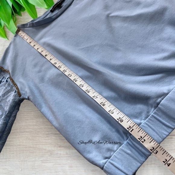 Boston Proper blue 2PC embellished top + jogger lounge set *shop@iamwarrior - Picture 10 of 15